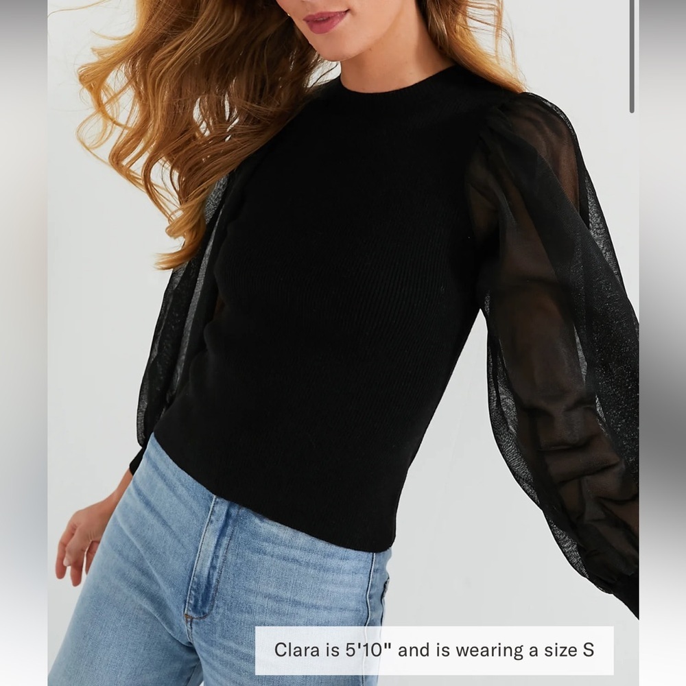 Black Knit Betsy Blouse